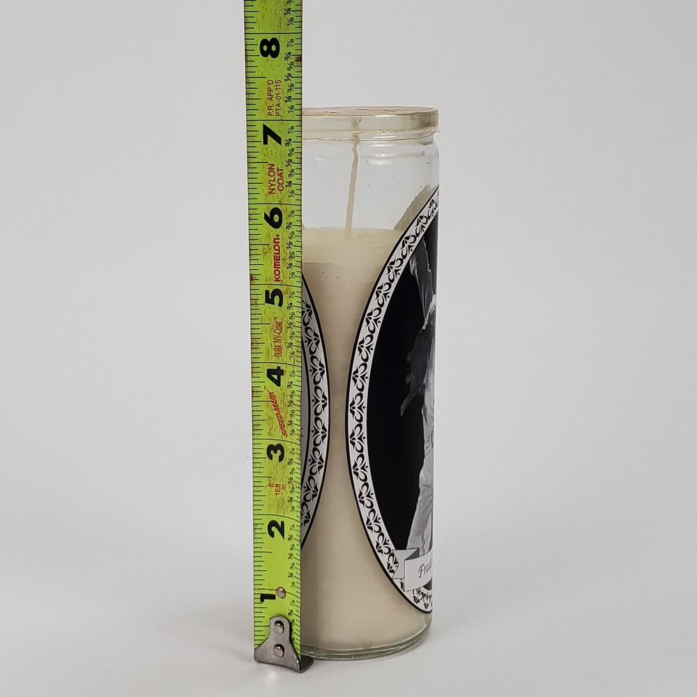 Freddie Mercury Queen Rock Legend Prayer Candle 8 Inch Glass Jar White Wax - Picture 5 of 6